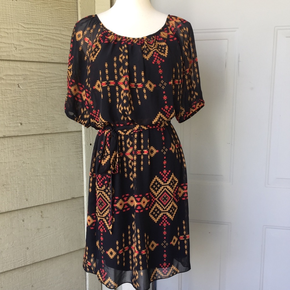 NEW Enfocus Studio Aztec Pattern Dress